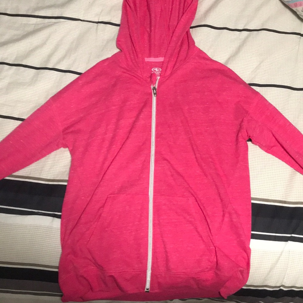 Pink athletic works zip up.